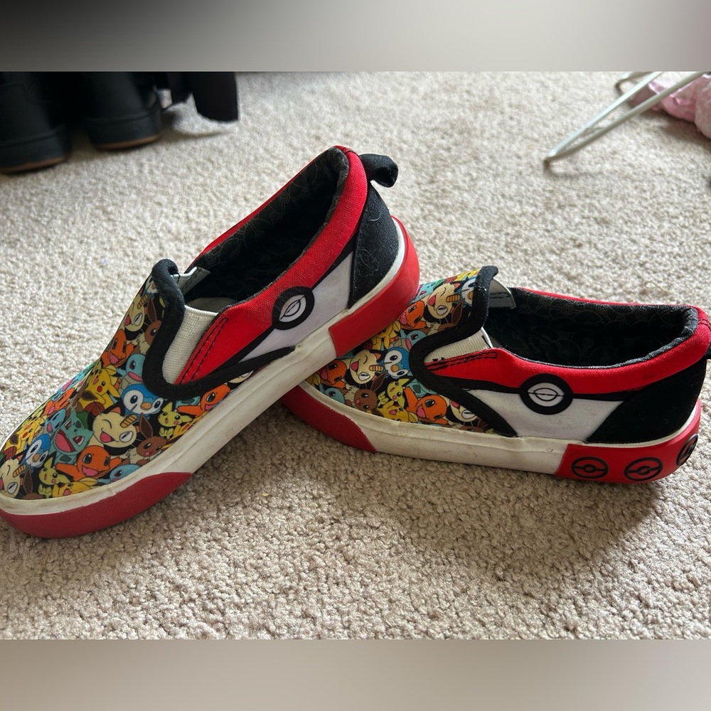 Pokémon slip ons barely used kids size 2!